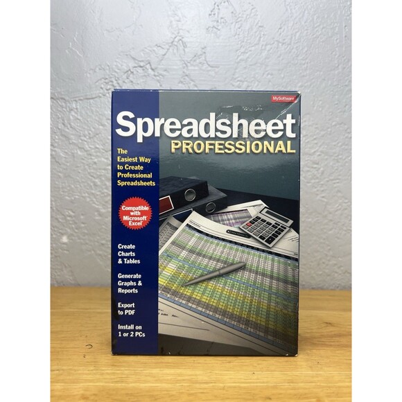 MYSOFTWARE SPREADSHEET Professional Charts and Tables Thinkfree Export PDF - Picture 1 of 6